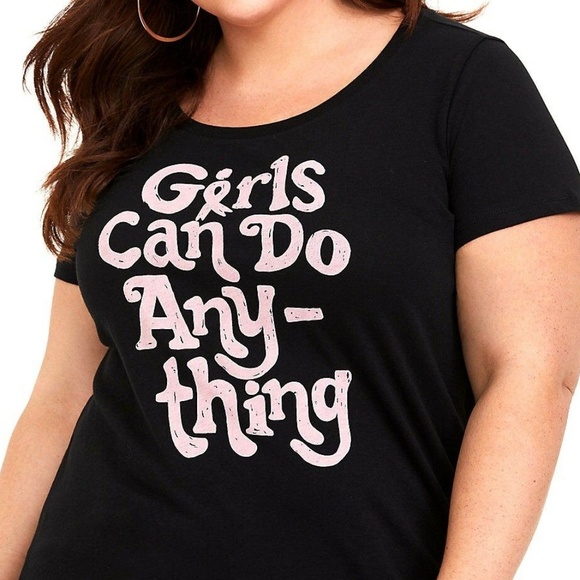 Torrid 3X T-Shirt Tee Top "Girls Can Do Anything" - Picture 2 of 4